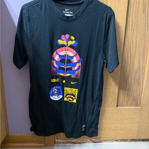 Nike Black Tee with Colorful Accents